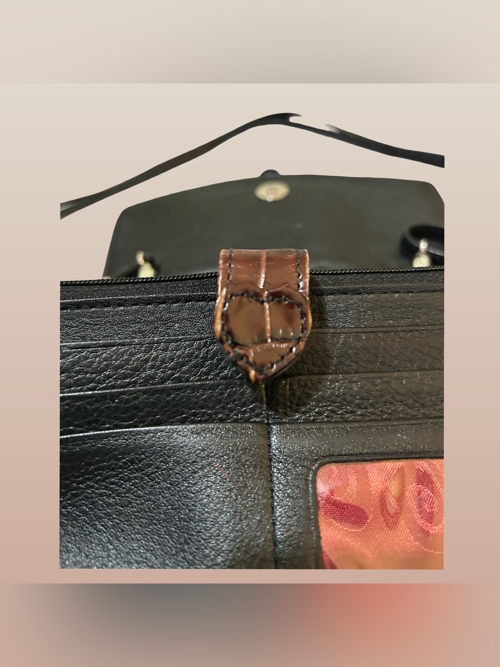 GOOD PLUS CONDITION! BRIGHTON NEPAL ORGANIZATION PEBBLE LEATHER CROSSBODY PURSE! - Picture 12 of 16
